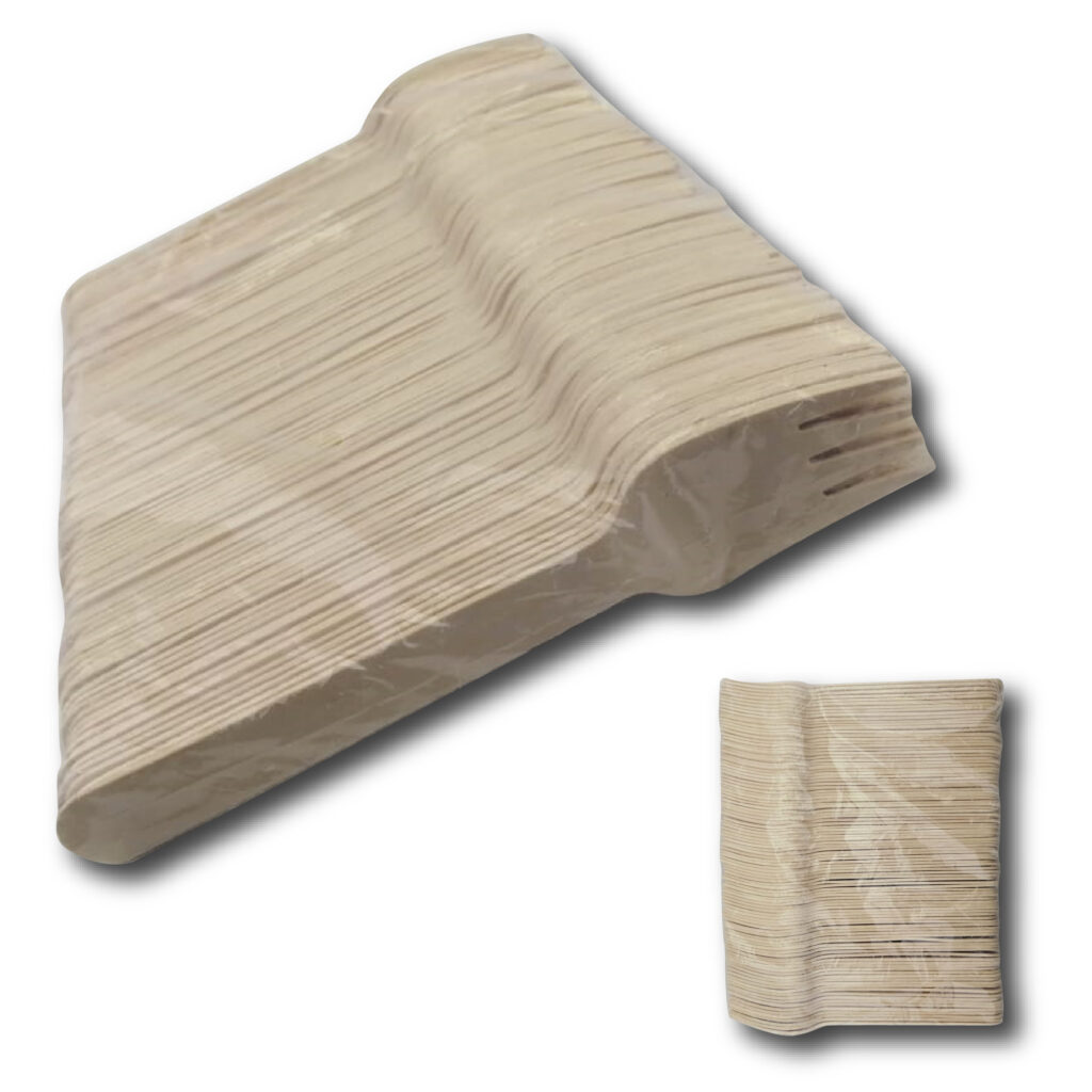 Disposable wooden fork (1pack of 100)