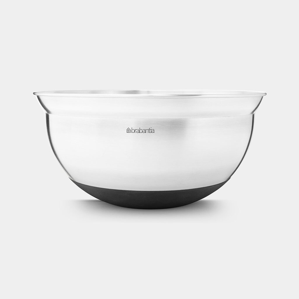 Brabantia Mixing Bowl, 3.0L Matt Steel / Black