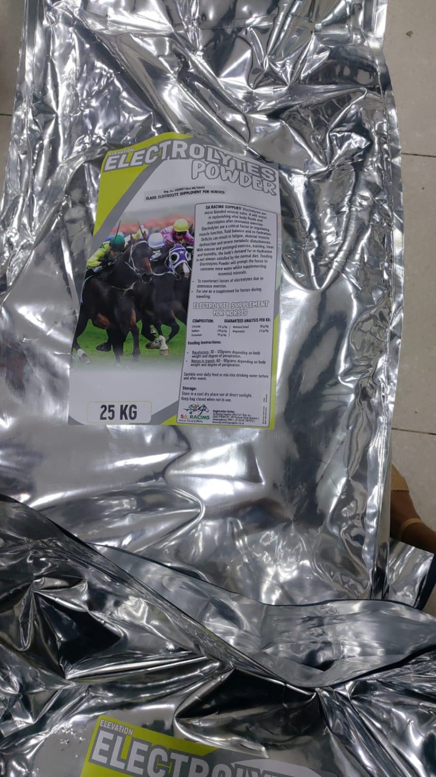 ELECTROLYTES POWDER 25KG(SUPPLEMENT FOR HORSES) sms