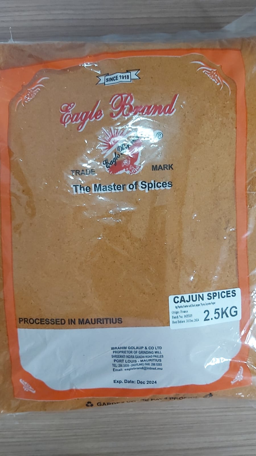 Eagle Brand Cajun Spices 2.5kg sms